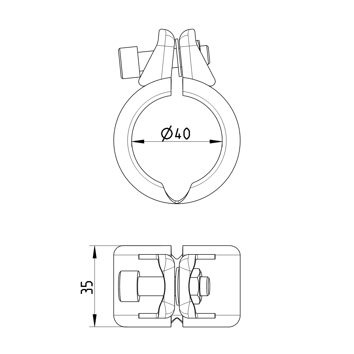 Line Drawing - Joint clamp