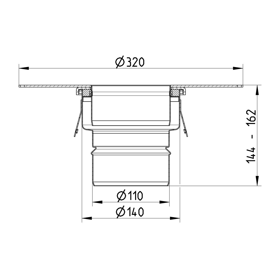 Line drawing of a lower part from the series Lower part-110.